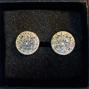 Imitation diamond earrings